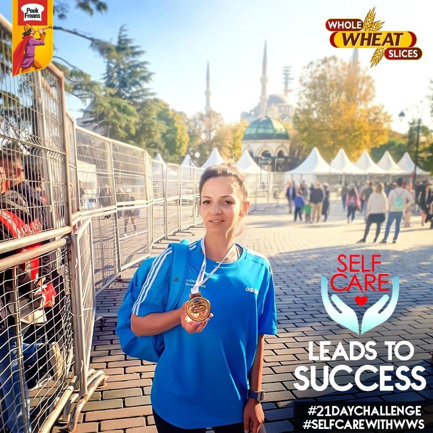 Peek Freans Whole Wheat Slices Self-Care Ambassador Sehr Beg Participated in the 42K Istanbul Marathon