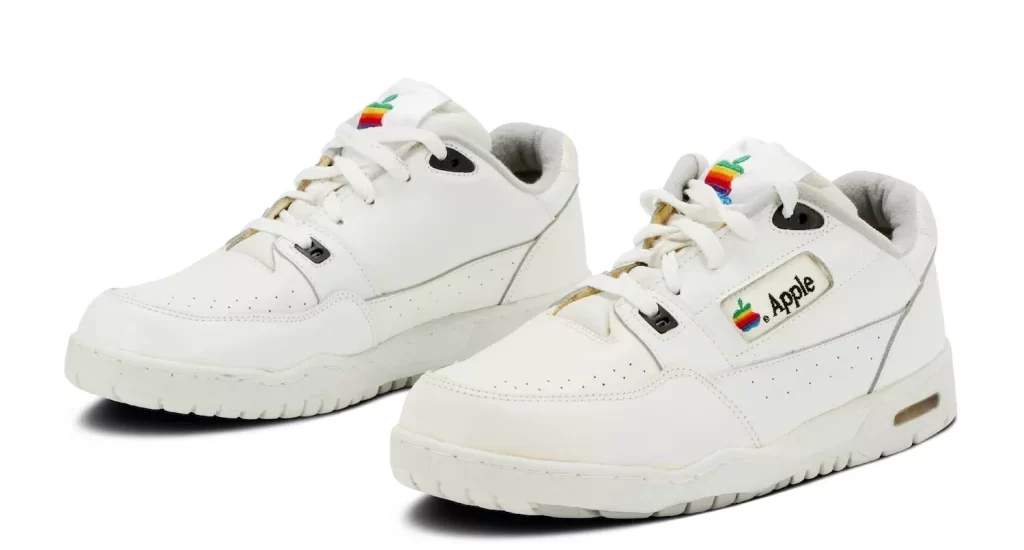Apple rainbow logo sneakers