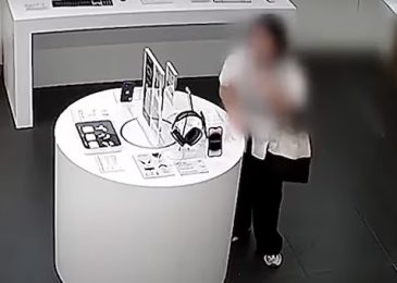 Watch: Woman chews off anti-theft cable To steal iPhone 14