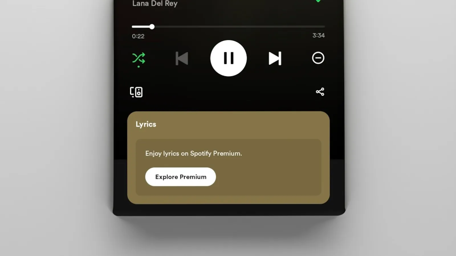 You may soon need to pay for Spotify lyrics