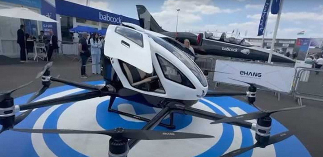 China Introduces Unmanned Air Taxi at Paris Air Show